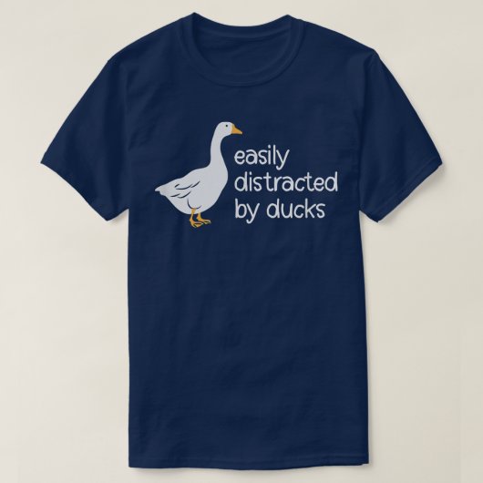 Niedlich leicht von Enten abgelenkt T-Shirt (Design vorne)
