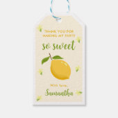 Niedlich Lemon Citrus 1. Geburtstag Geschenkanhänger (Vorderseite)