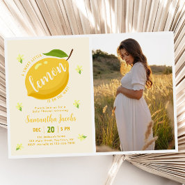 Niedlich Lemon Citrus Baby Dusche Foto Einladung