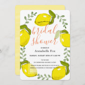 Niedlich Lemon Citrus White Bridal Dusche Einladun Einladung (Vorne/Hinten)