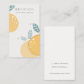 Niedlich Lemon Frucht Abstrakt Fettgefrierdarstell Visitenkarte (Vorne/Hinten)