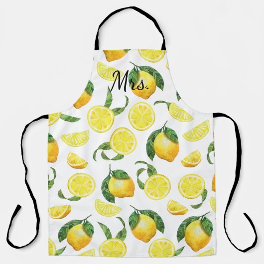 Niedlich Lemon Musterpapier Teller Schürze (Vorderseite)