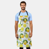 Niedlich Lemon Musterpapier Teller Schürze (Getragen)