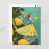Niedlich Lemon Tree Fairy Postkarte (Vorne/Hinten)