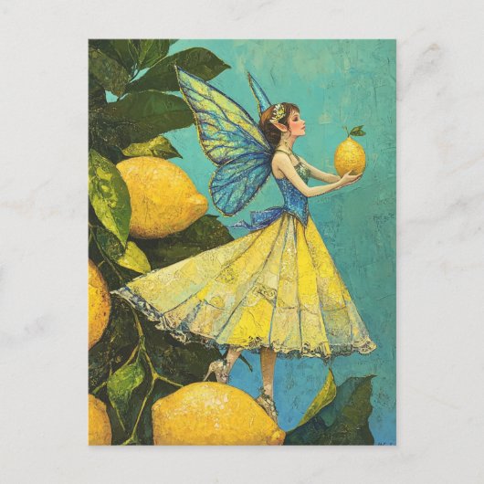 Niedlich Lemon Tree Fairy Postkarte (Vorderseite)