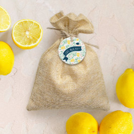 Niedlich Lemon Yellow Botanical Bold Baby Dusche Geschenkanhänger