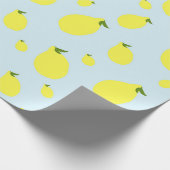 Niedlich Lemons Citrus Fruit Pattern Baby Dusche Geschenkpapier (Ecke)