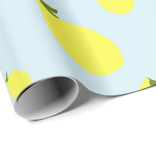 Niedlich Lemons Citrus Fruit Pattern Baby Dusche Geschenkpapier (Rolleneckpunkt)