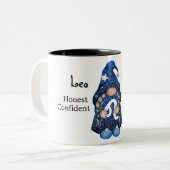 Niedlich Leo Gnome Zodiac Sign Zweifarbige Tasse (Vorderseite Links)