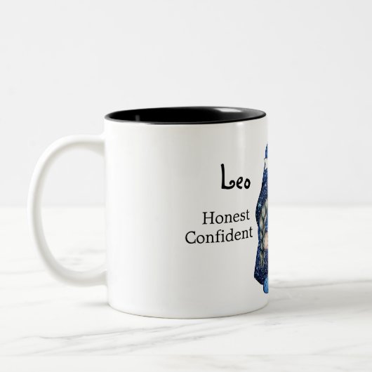 Niedlich Leo Gnome Zodiac Sign Zweifarbige Tasse (Links)
