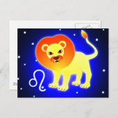 Niedlich Leo Zodiac Postkarte (Vorne/Hinten)