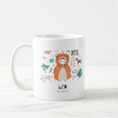 Niedlich Leo Zodiac Tasse, Spaß Astrologie Lover Kaffeetasse (Links)