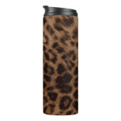 Niedlich Leopard Animal Print Trendy Chic Personal Thermosbecher (Nach rechts gedreht)