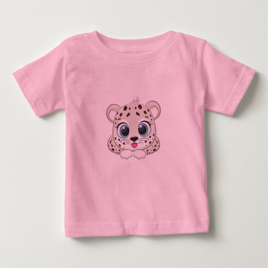 Niedlich Leopard Baby T - Shirt (Vorderseite)
