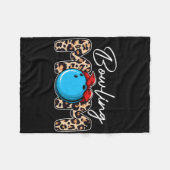 Niedlich Leopard Bowling Mama Mama Sport Lover Mut Fleecedecke (Vorderseite (Horizontal))