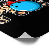 Niedlich Leopard Bowling Mama Mama Sport Lover Mut Poster (Ecke)