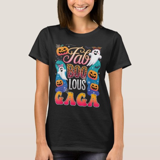 Niedlich Leopard Fab Boo Lous Gaga Soky Halloween T-Shirt (Vorderseite)