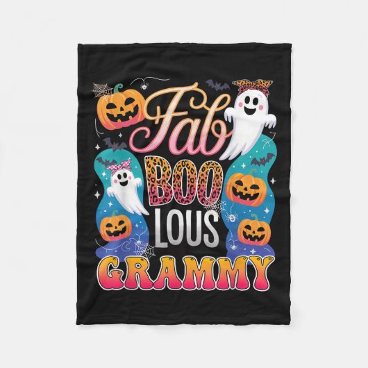 Niedlich Leopard Fab Boo Lous Grammy Soky Hallowee Fleecedecke (Vorderseite)