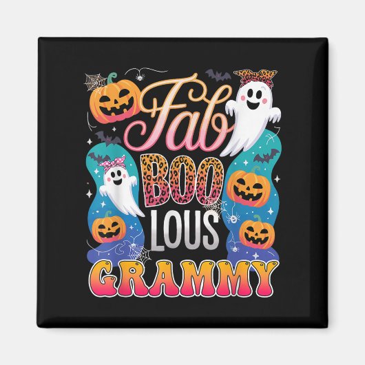 Niedlich Leopard Fab Boo Lous Grammy Soky Hallowee Magnet (Vorne)