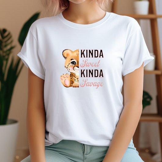 Niedlich Leopard Feminist Pink Family Matching Fun T-Shirt