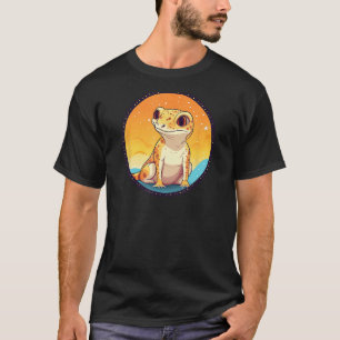 Niedlich Leopard Gecko Cartoon Colorful Lizard Rep T-Shirt