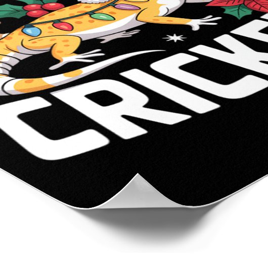 Niedlich Leopard Gecko Christmas Pub Poster (Ecke)