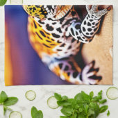 Niedlich Leopard Gecko Sunset Wüstendesign Geschirrtuch (Gefaltet)