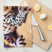 Niedlich Leopard Gecko Sunset Wüstendesign Geschirrtuch (Viertel Falte)