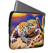 Niedlich Leopard Gecko Sunset Wüstendesign Laptopschutzhülle (Vorne Rechts)