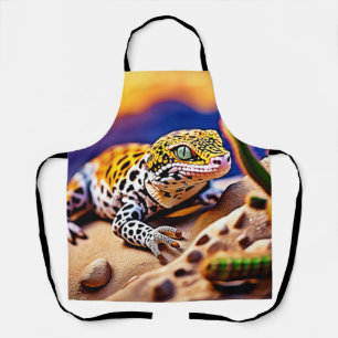 Niedlich Leopard Gecko Sunset Wüstendesign Schürze