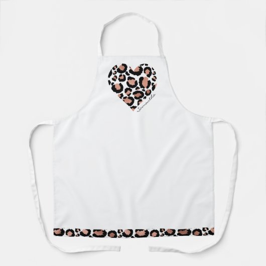 Niedlich Leopard Geparden Herzname Schürze (Vorderseite)