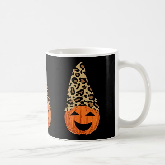 Niedlich Leopard Hat Pumpkin Kaffeetasse (Rechts)