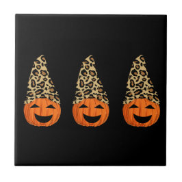 Niedlich Leopard Hat Pumpkins Fliese