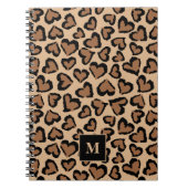 Niedlich Leopard-Monogramm Notizblock (Vorderseite)