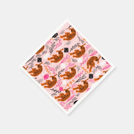 Niedlich Leopard Paper Napkins Serviette (Ecke)