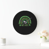 Niedlich Leopard Rainbow Nicu Nurse St Patricks Da Große Wanduhr (Zuhause)
