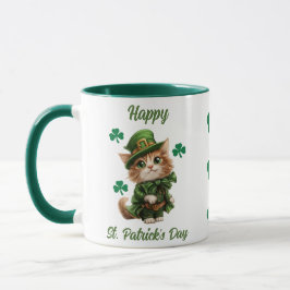 Niedlich Leprechaun Cat Tasse - Happy St. Patrick'