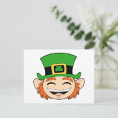 Niedlich Leprechaun-Gesicht Postkarte (Stehend Vorderseite)