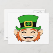 Niedlich Leprechaun-Gesicht Postkarte (Vorne/Hinten)
