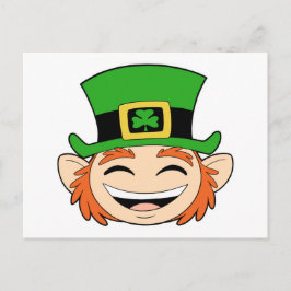 Niedlich Leprechaun-Gesicht Postkarte