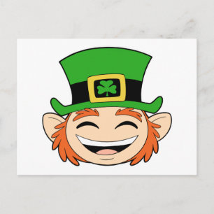 Niedlich Leprechaun-Gesicht Postkarte