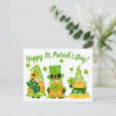 Niedlich Leprechaun Gnome Happy St. Patrick's Day Postkarte (Stehend Vorderseite)