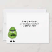 Niedlich Leprechaun Irish St Patrick's Day Geburts Einladung (Rückseite)