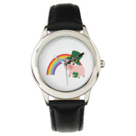 Niedlich Leprechaun Pig Armbanduhr