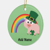 Niedlich Leprechaun Pig Keramik Ornament (Links)