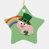 Niedlich Leprechaun Pig Keramikornament (Vorne)