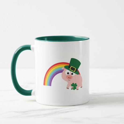 Niedlich Leprechaun Pig Tasse (Links)