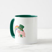 Niedlich Leprechaun Pig Tasse (Vorderseite Links)