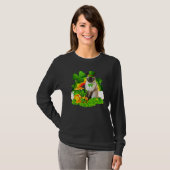 Niedlich Leprechaun Siamese Cat Lover Eigentümer S T-Shirt (Vorne ganz)