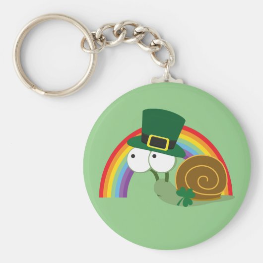 Niedlich Leprechaun Snail Schlüsselanhänger (Vorne)